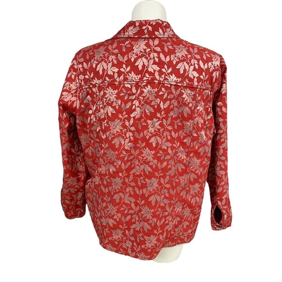 Coldwater Creek Blazer Womens 2X Reversible Jacket Harvest Work Office Red Fall - Picture 9 of 14